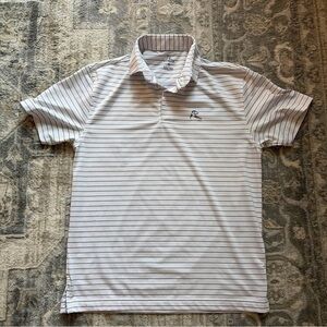 Rhoback The Captain Stripe Polo Shirt Mens Small Short Sleeve Performance Golf S